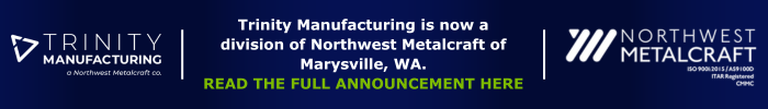 Trinity Manufacturing and NW Metalcraft Announcement Banner